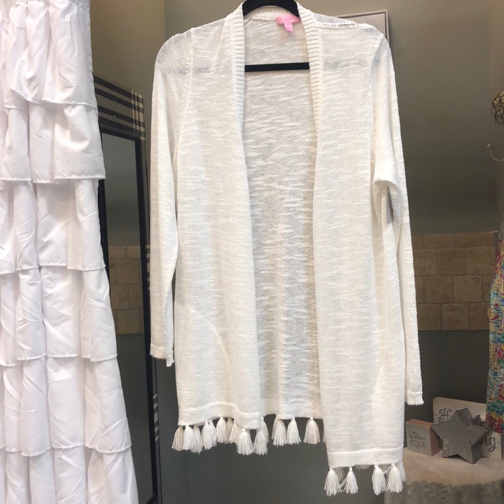 White Lilly Pulitzer cardigan